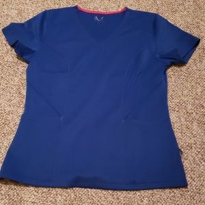 EUC Scrub top royal blue